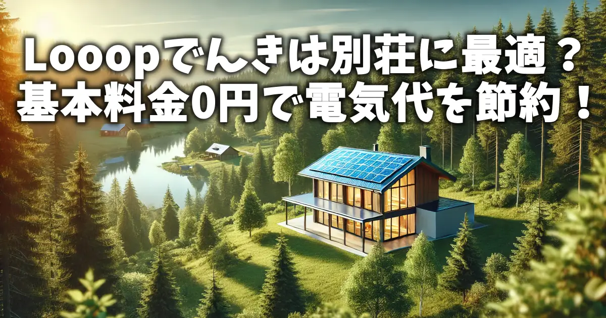 Looopでんきは別荘に最適？基本料金0円で電気代を節約！