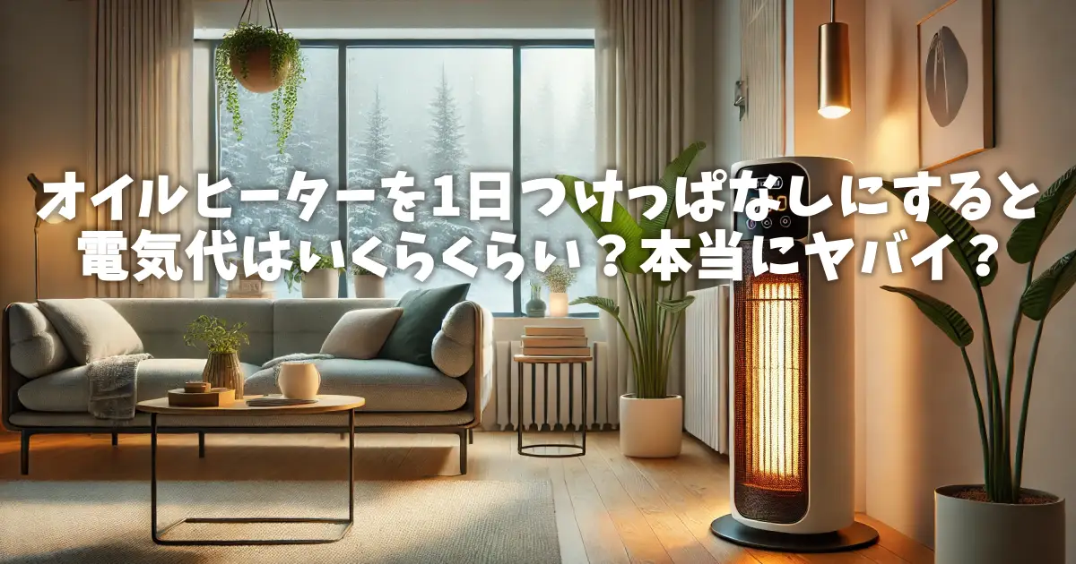 オイルヒーターを1日つけっぱなしにすると電気代はいくらくらい？本当にヤバイ？